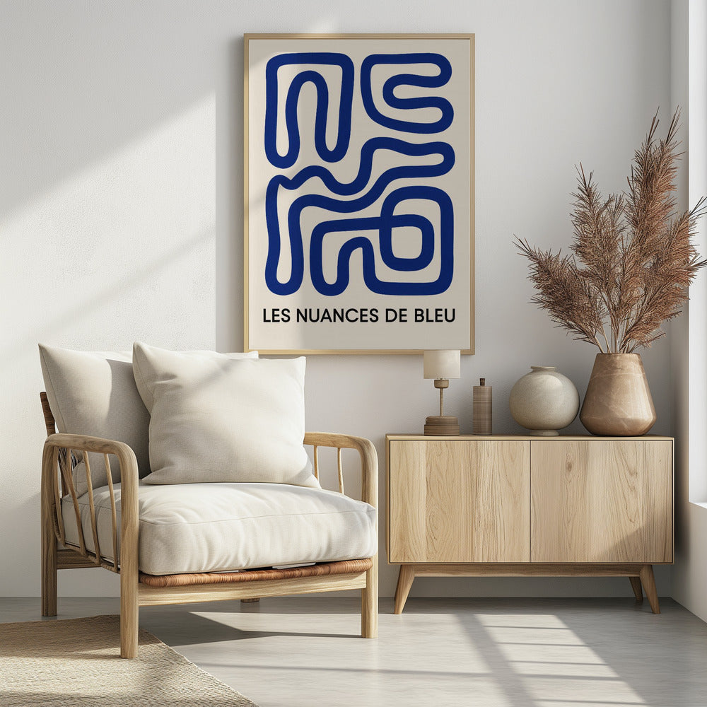Blue Maze Flow | Poster