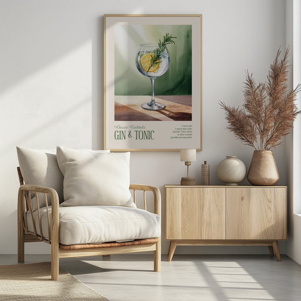 Classic Cocktails - Gin and Tonic | Poster