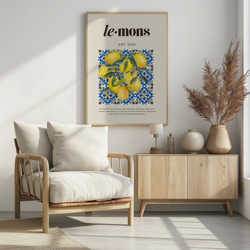 Lemons Beige | Poster