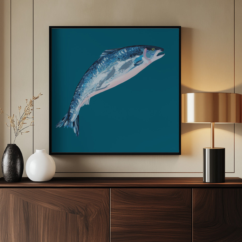 Leaping Salmon | Poster