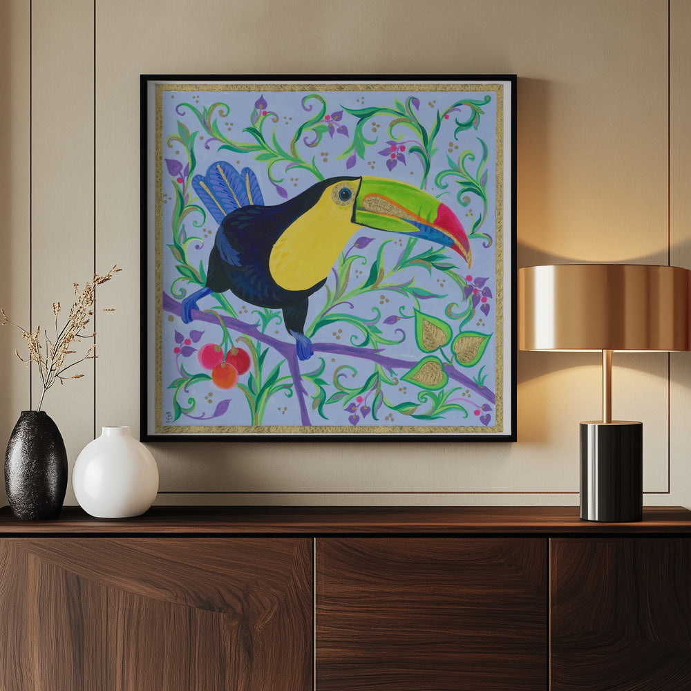 Colorful Beak Perched On A Branch | Poster