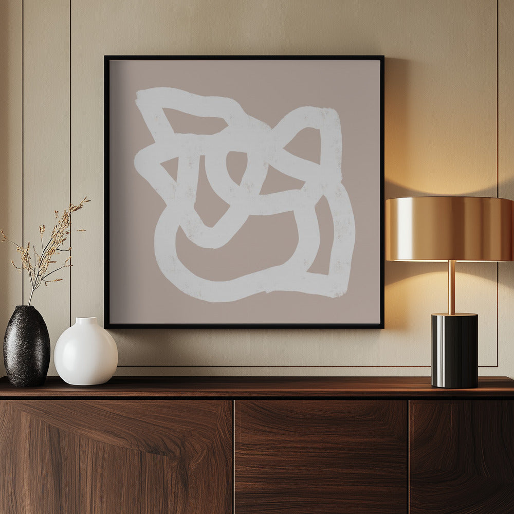 Beige abstract 3 | Poster