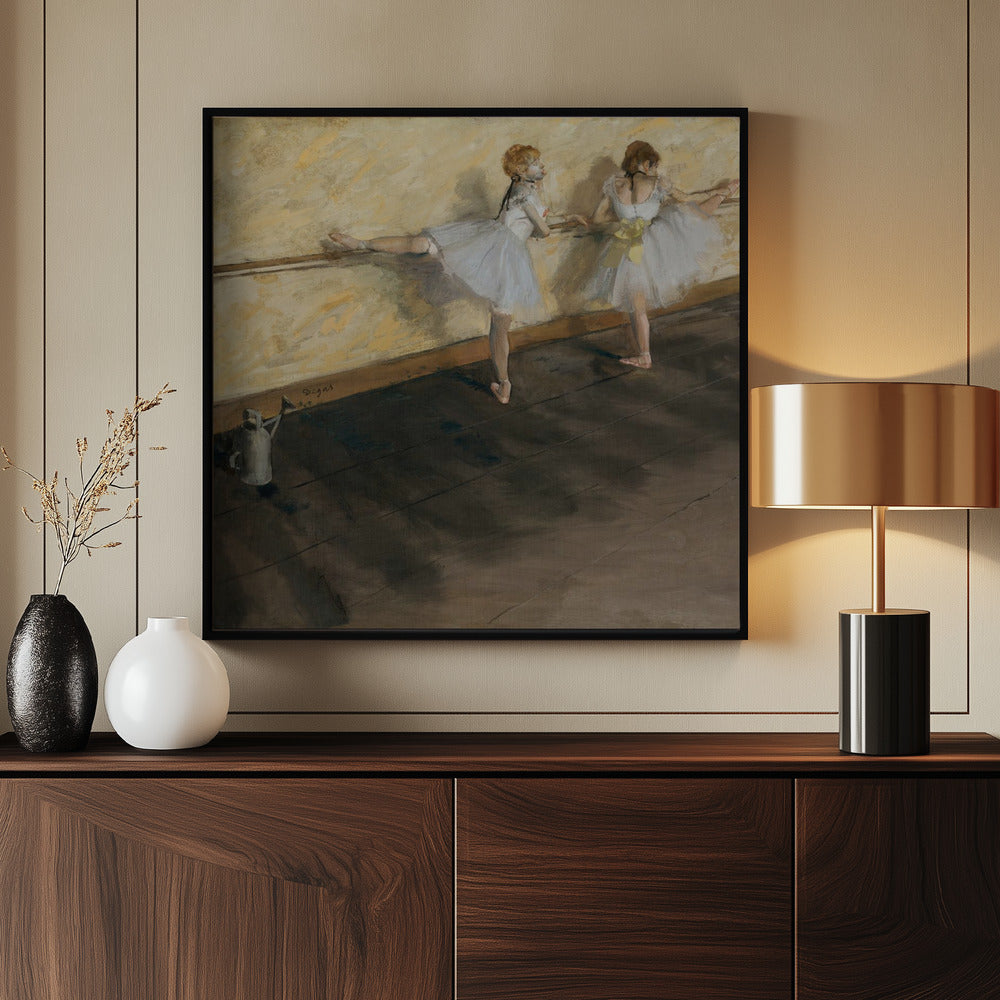 Dancers Practicing At the Barre | Poster