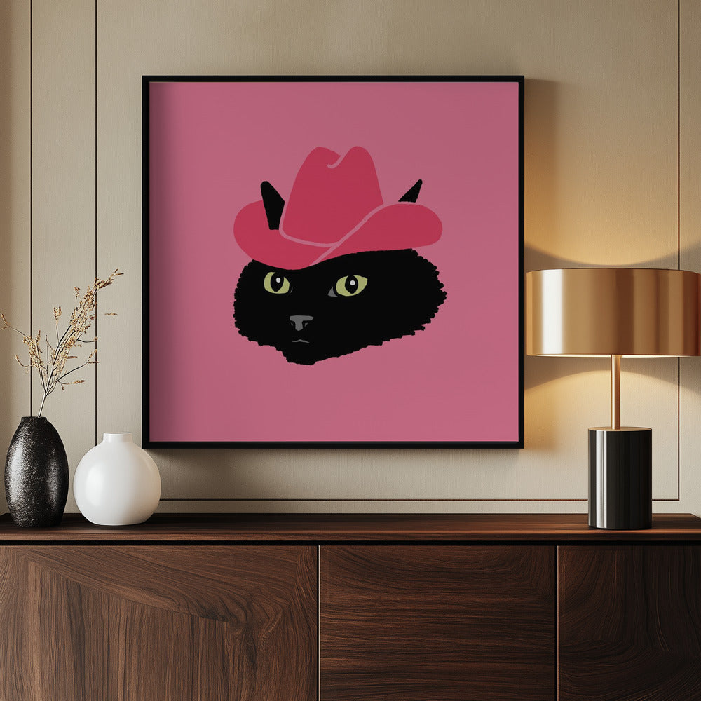 Marcy The Cute Cowgirl Cat | Poster