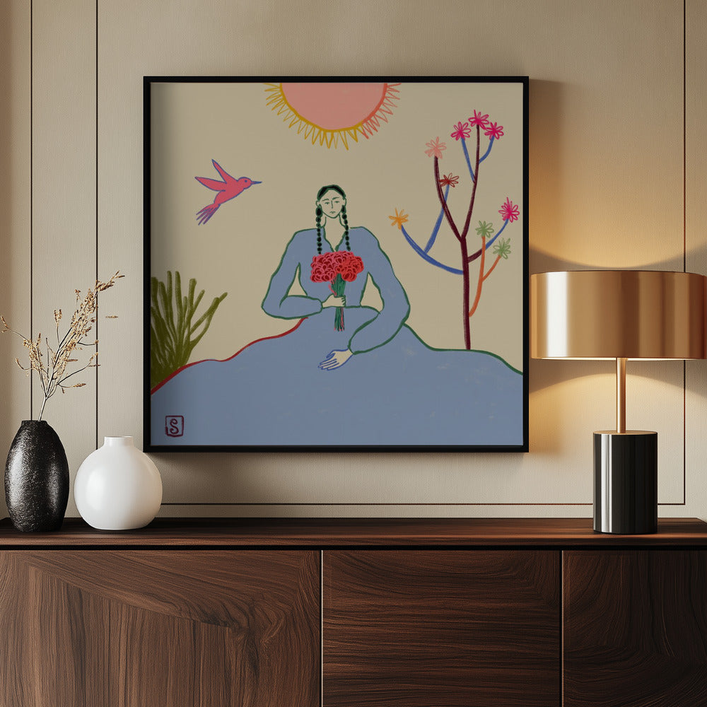 Serene Blossom's Embrace | Poster