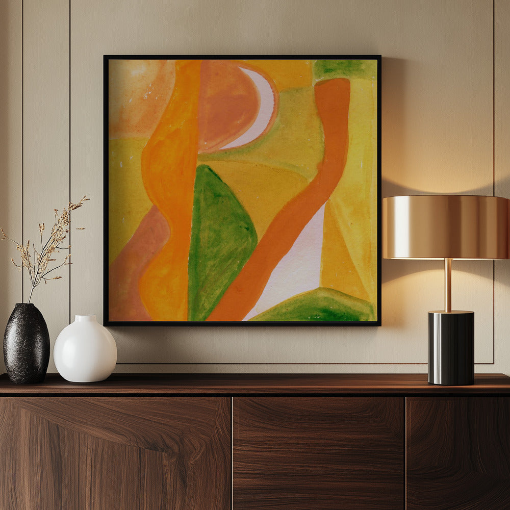 Orange and Golden Abstract | Poster