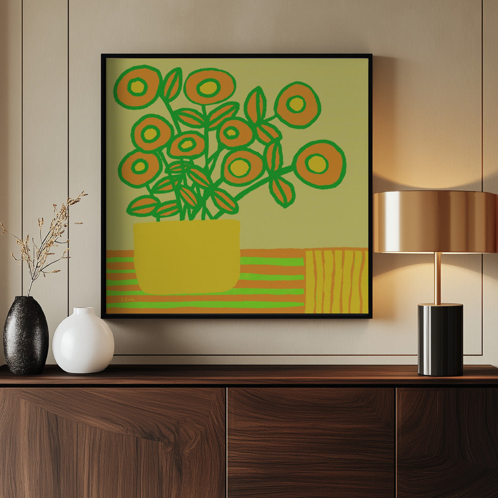 Flowers on table | Poster