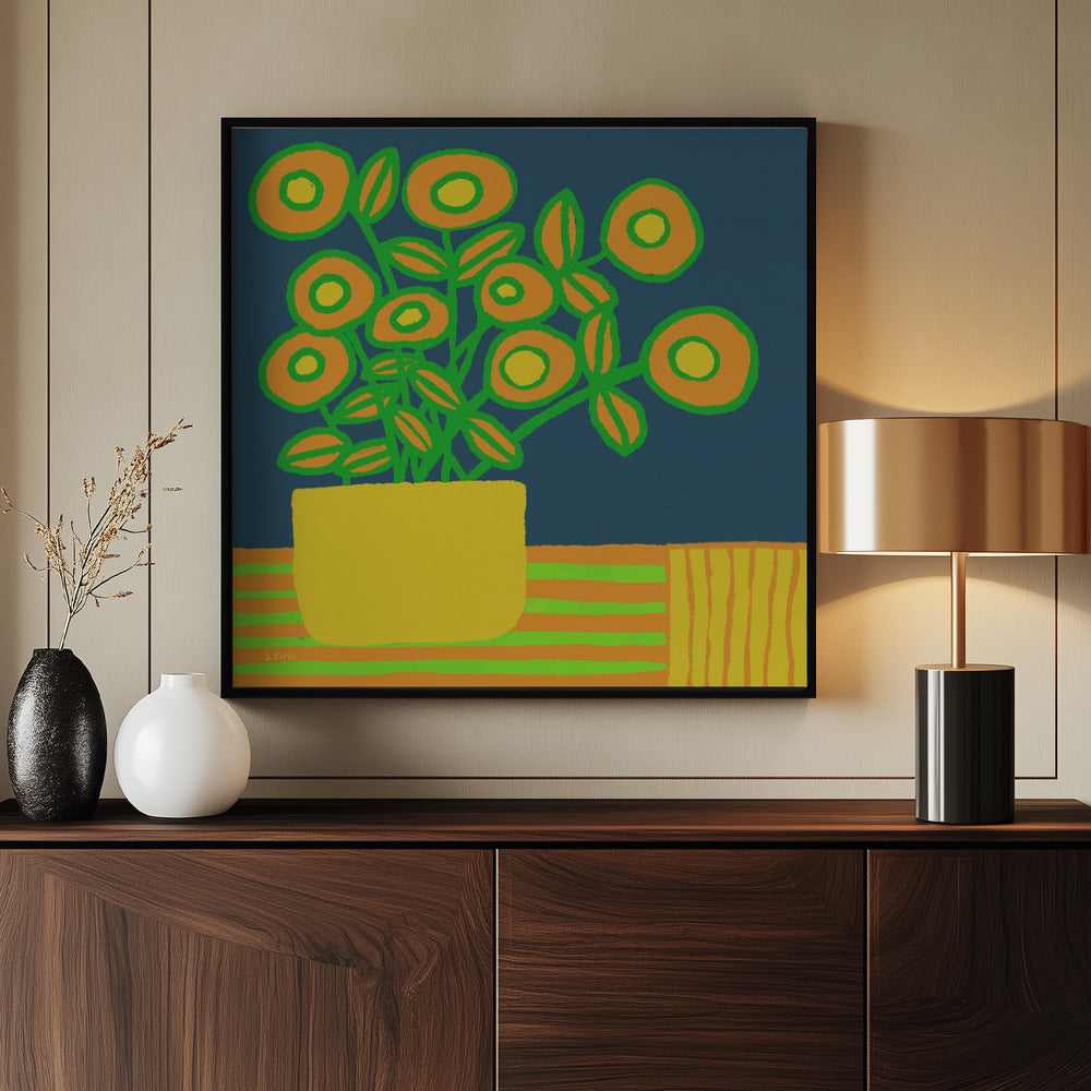 Flowers on table | Poster