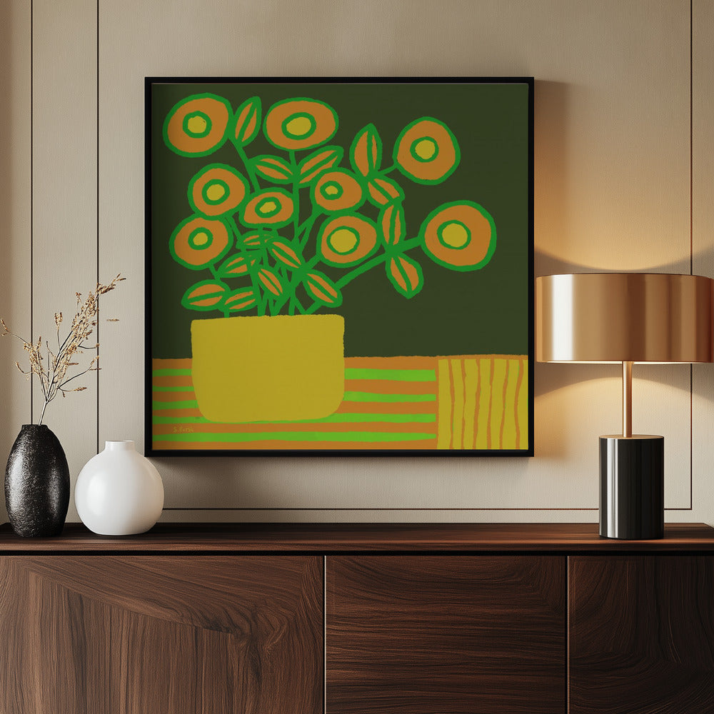 Flowers on table | Poster