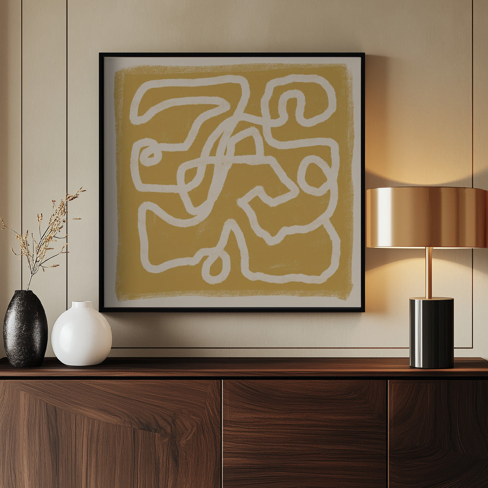 Abstract Lines Gold | Poster