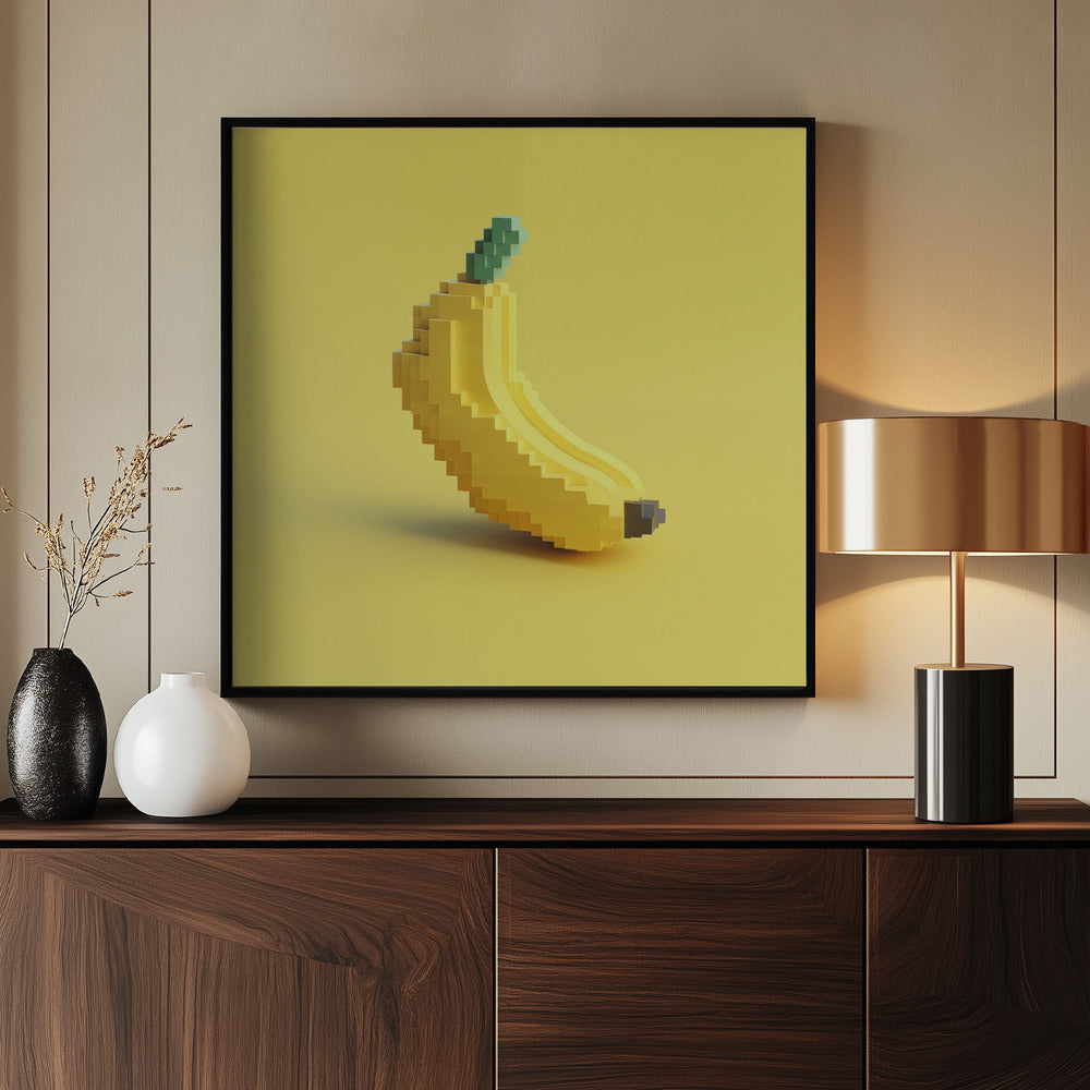 Pixel Fruit Stylized Banana | Poster