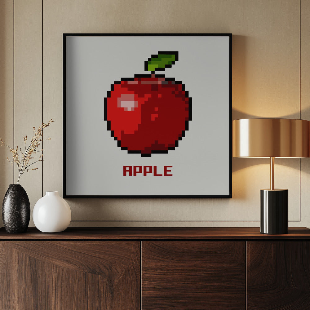 Pixel Fruit - Apple | Poster