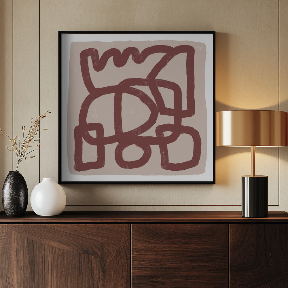 Line drawing, abstract, pattern | Poster