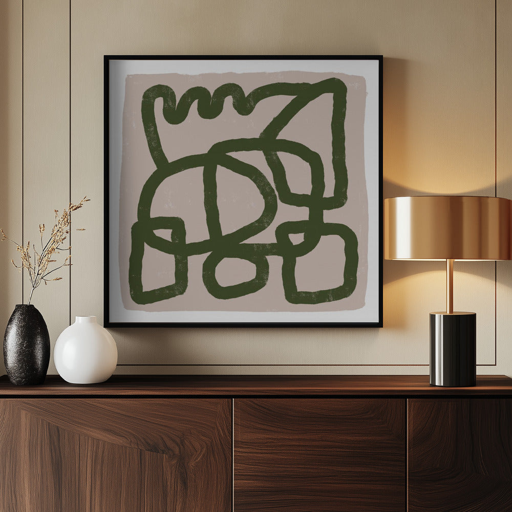 Line drawing green | Poster