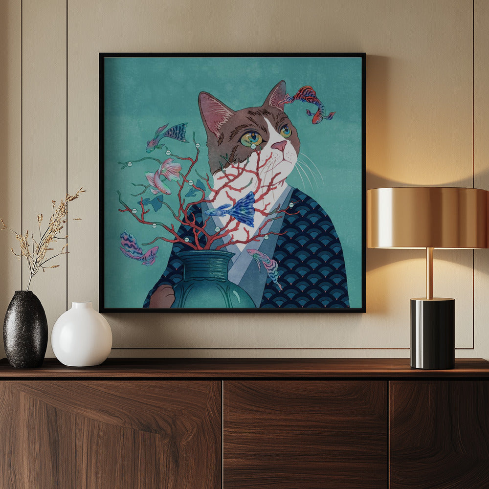 Cat and Fish | Poster