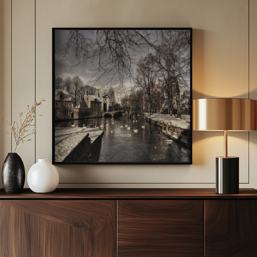 Bruges in Christmas dress | Poster