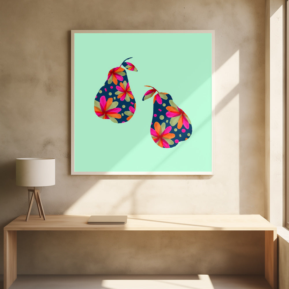 Pears In Pattern Art Print | Poster