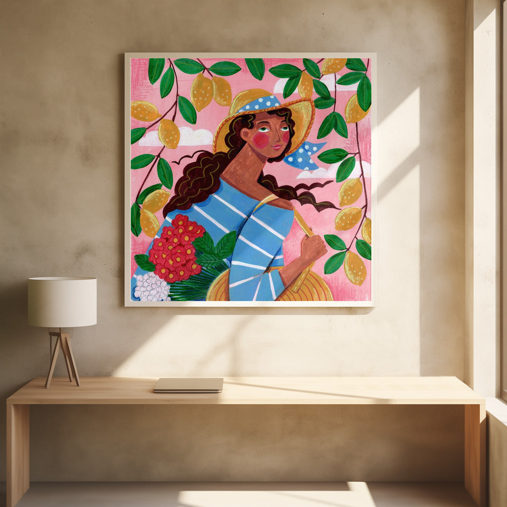 Portrait woman in Amalfi coast Italy | Poster