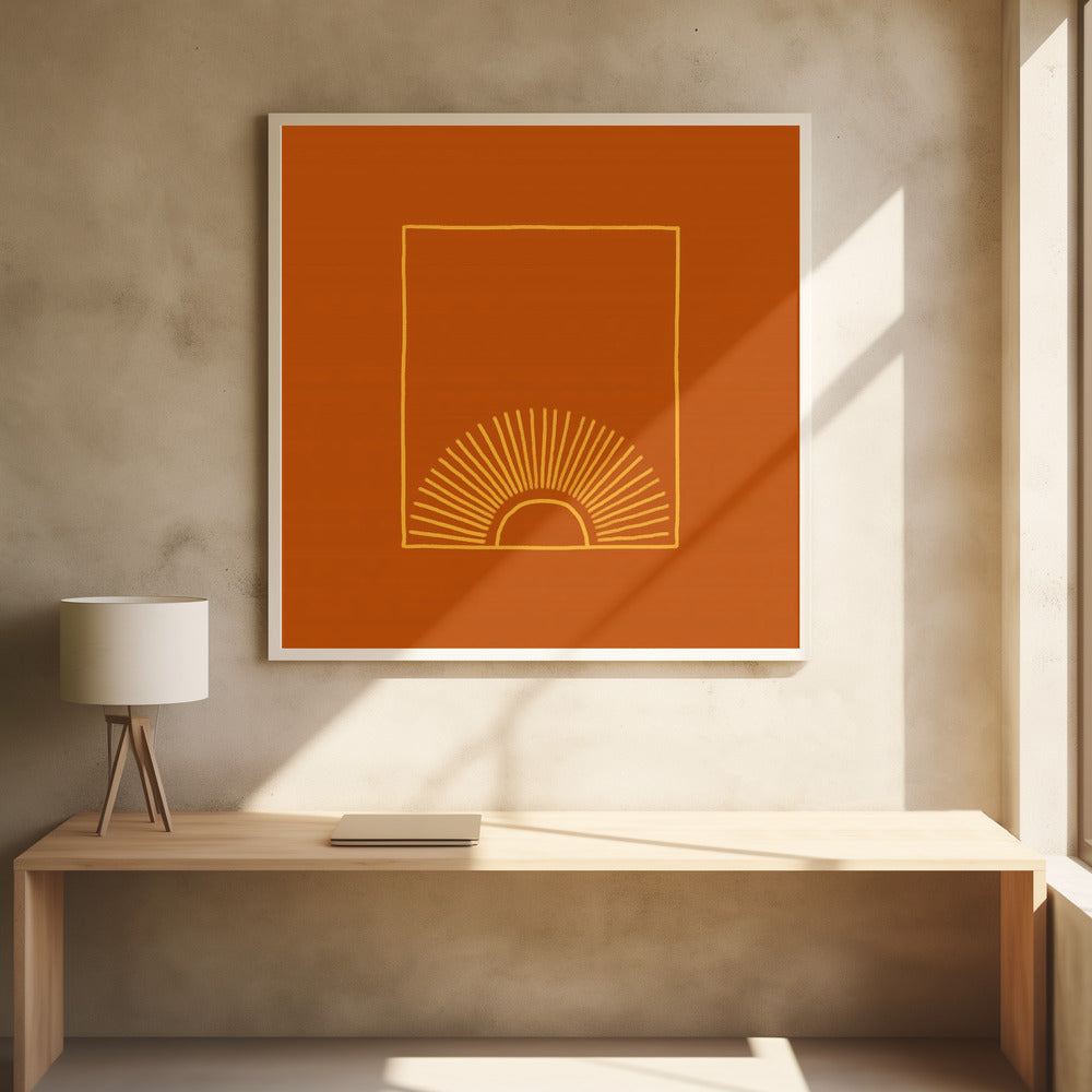 Caramel Minimal Sun | Poster