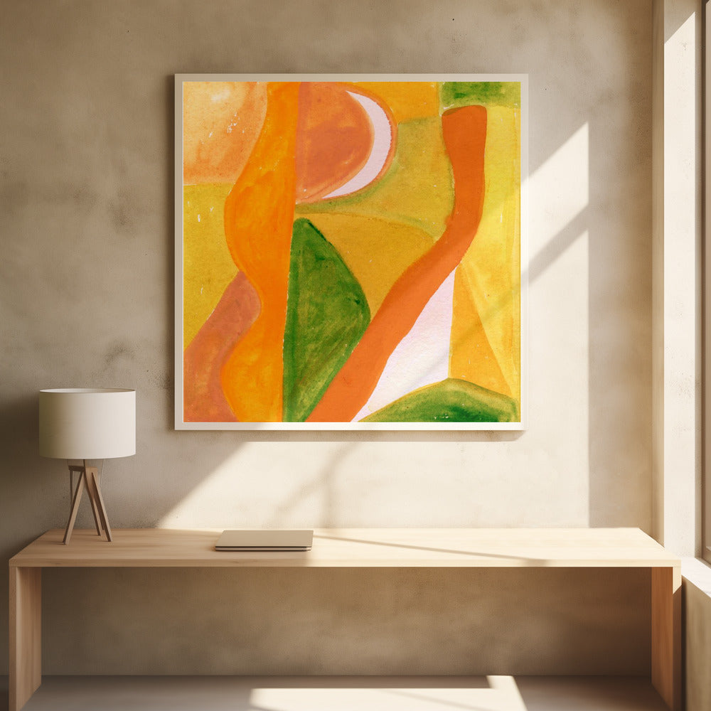 Orange and Golden Abstract | Poster