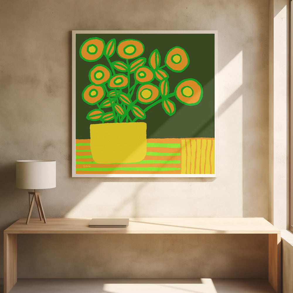 Flowers on table | Poster