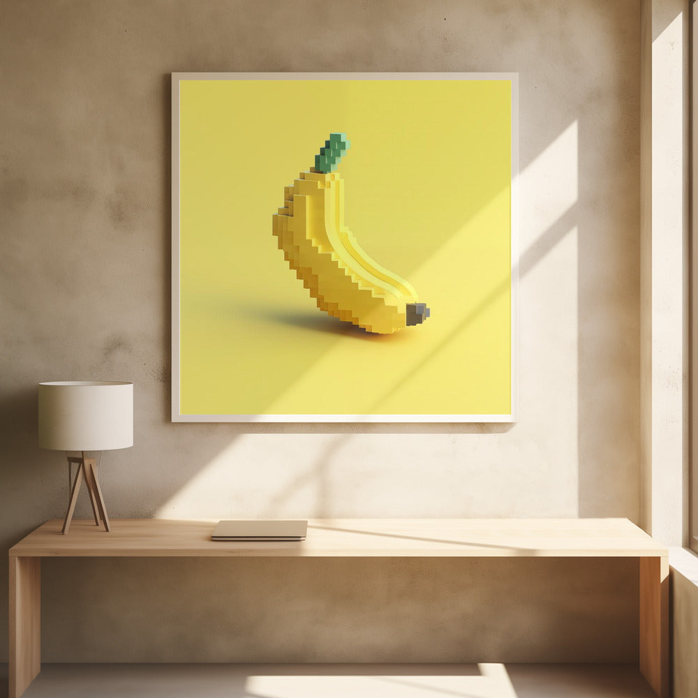 Pixel Fruit Stylized Banana | Poster