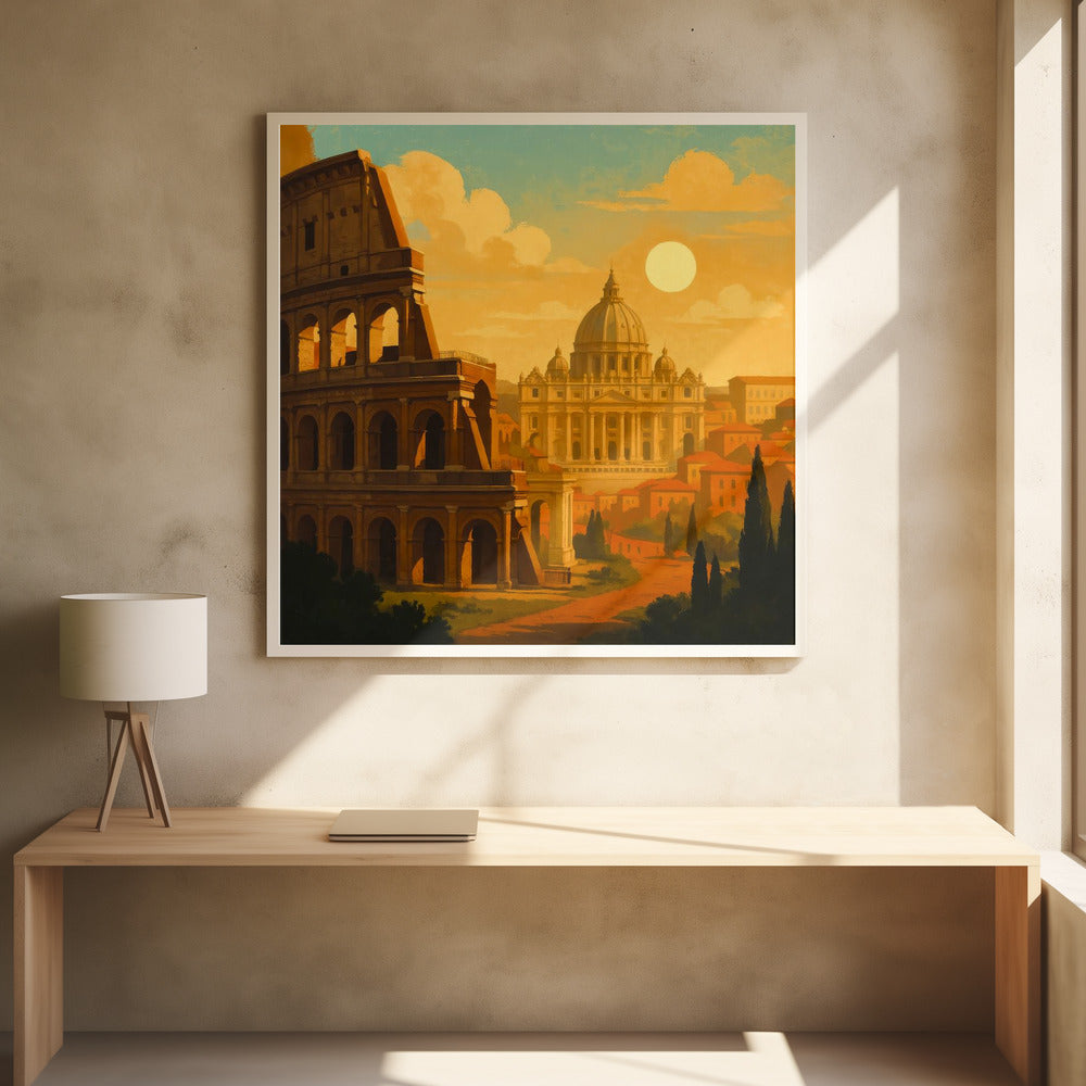 Rome At Golden Dawn | Poster