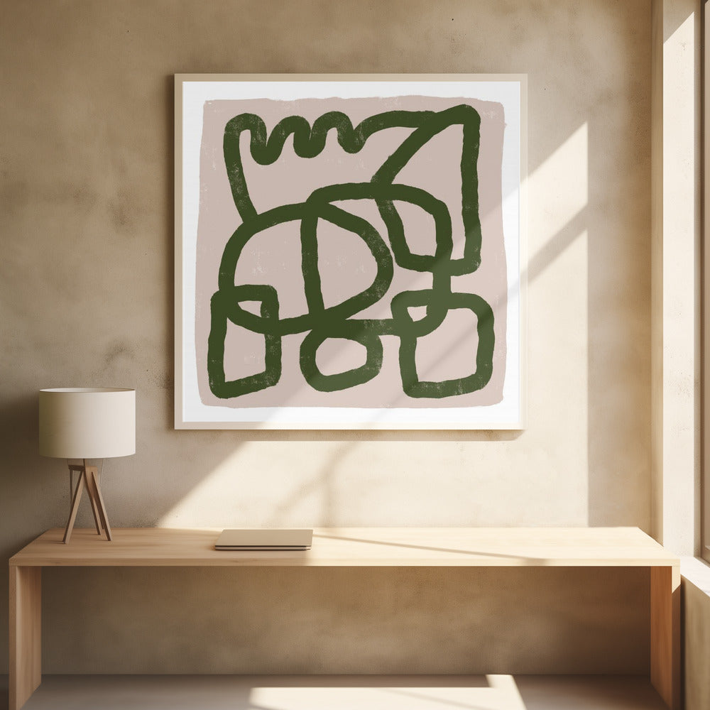 Line drawing green | Poster