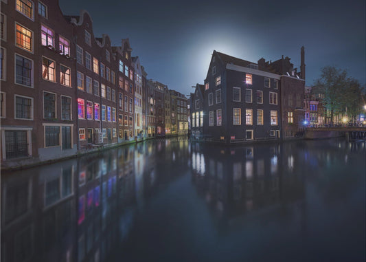 Moonlight over Amsterdam | Canvas