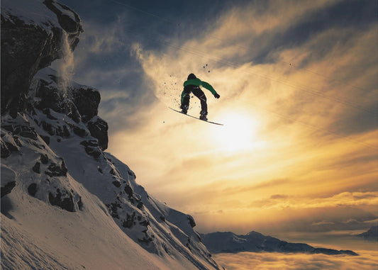 Sunset Snowboarding | Canvas