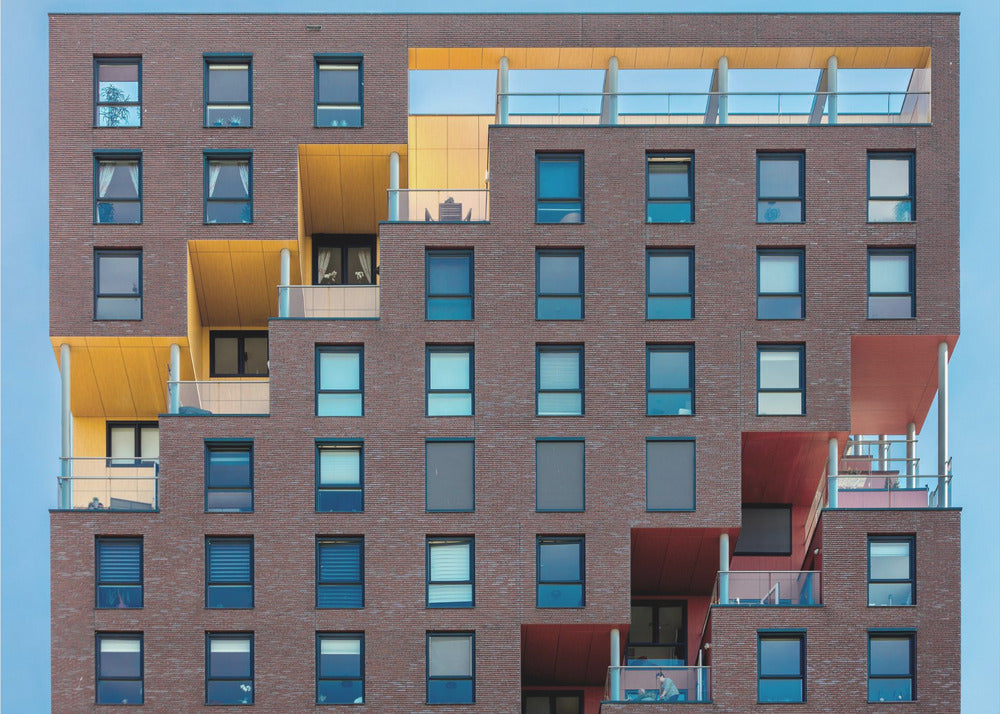 Yellow-red in wall | Poster