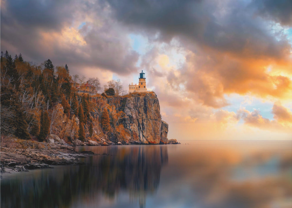 A Cloudy Day at Split Rock Lighthouse | Poster