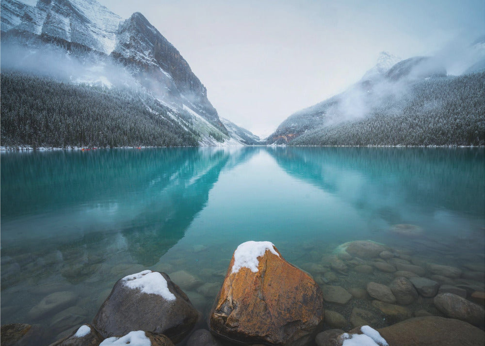 Foggy Lake Louise | Wallpaper