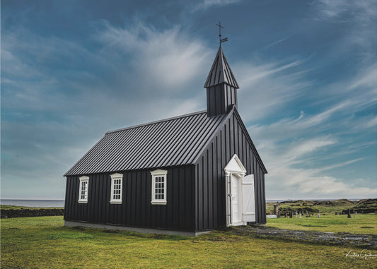 Black Church in Iceland | Canvas