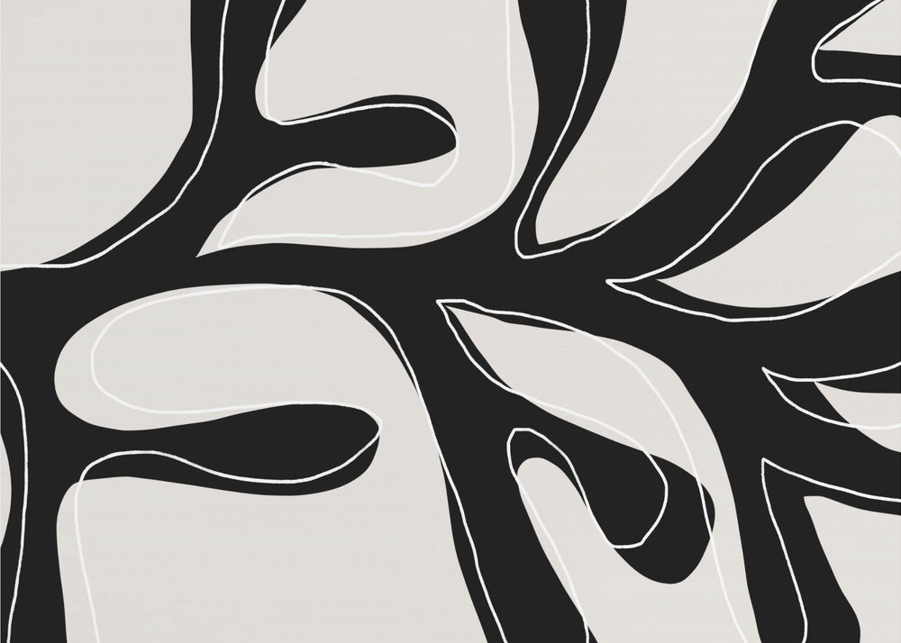 Abstract Twig Black and White | Poster