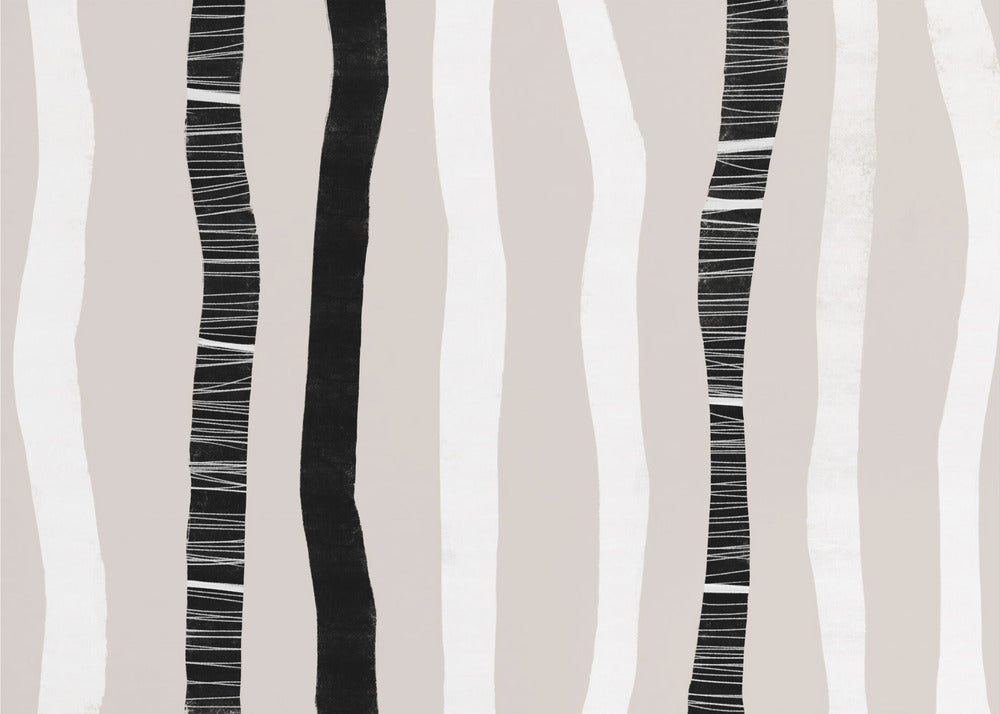 vertical Black And White Stripes | Canvas