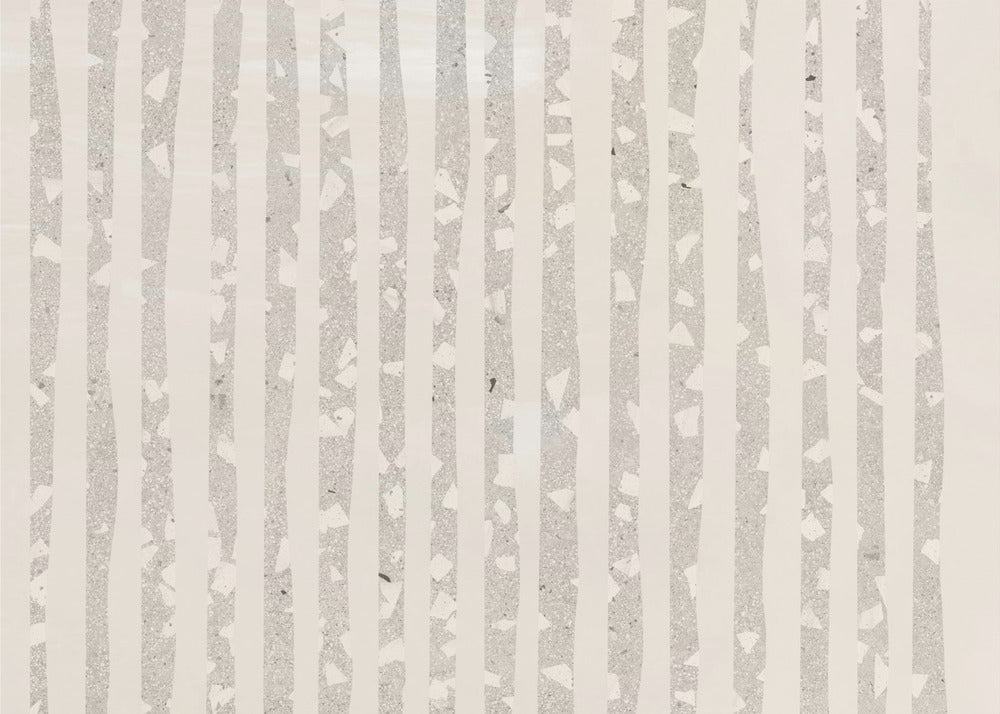 Vertical Gray And White Stripes | Poster