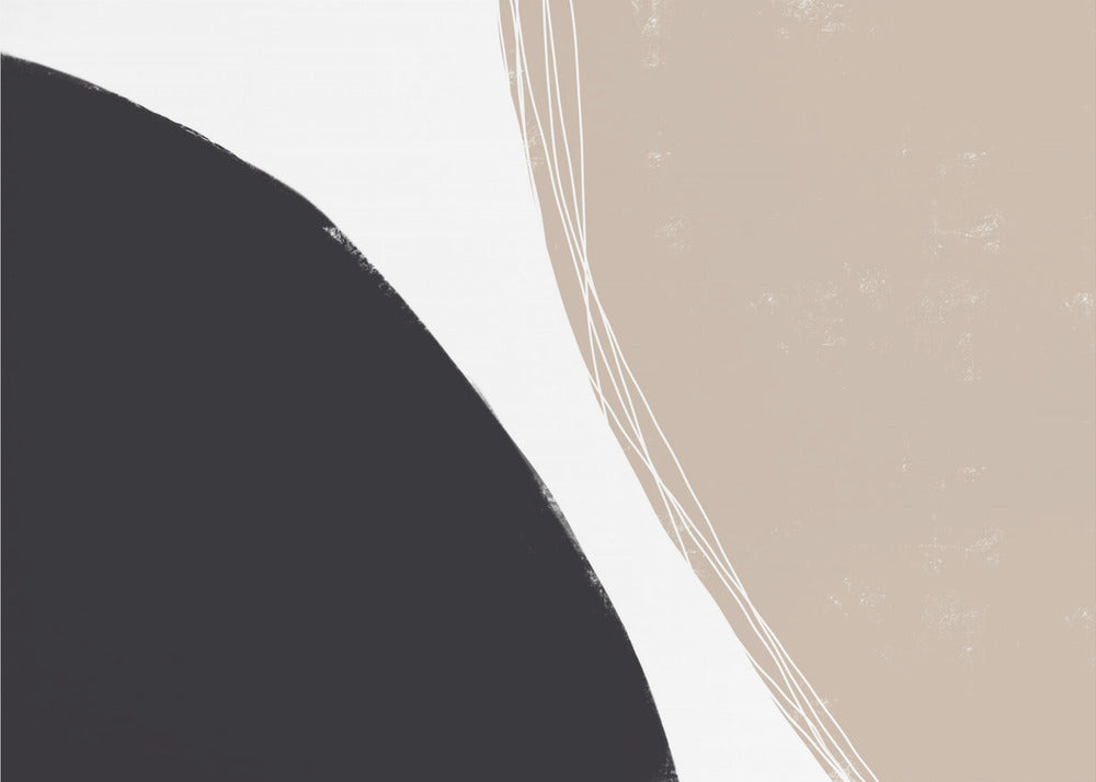 Black And Beige Organic Shapes | Wallpaper