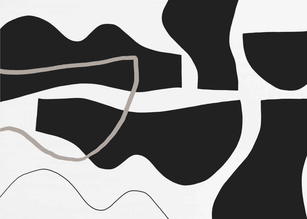 Black Shapes On A  White Background | Canvas