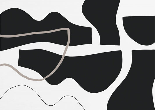 Black Shapes On A  White Background | Canvas