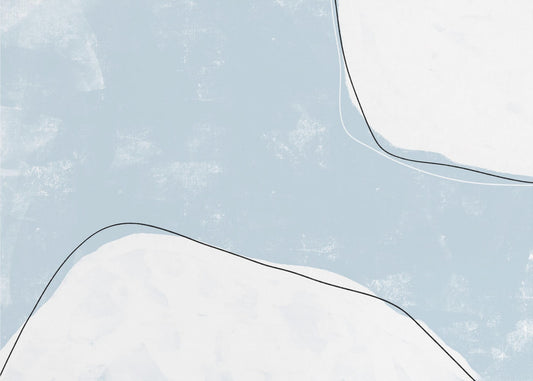 Blue And White Tones With Fluid Lines | Wallpaper