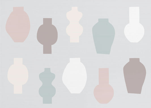 Abstract Vases Pastel | Wallpaper