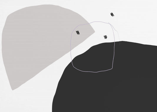 Monochrome Black and Gray Shapes | Canvas