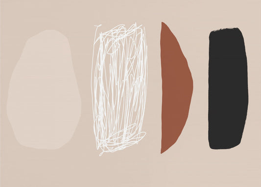 Organic Shapes in Neutral Tones | Canvas