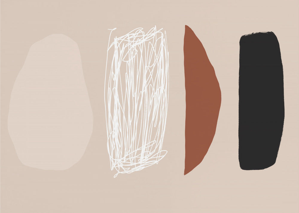 Organic Shapes in Neutral Tones | Wallpaper