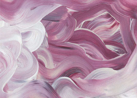 Expressive Pink and White Brushstrokes | Wallpaper