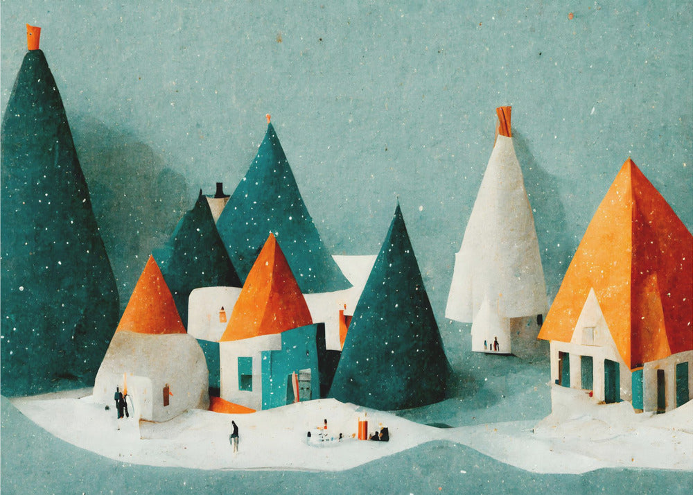 Cute Paper Village | Poster