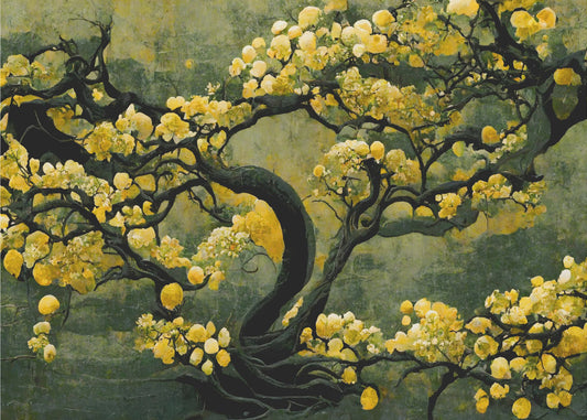 Golden Blossom Tree | Wallpaper