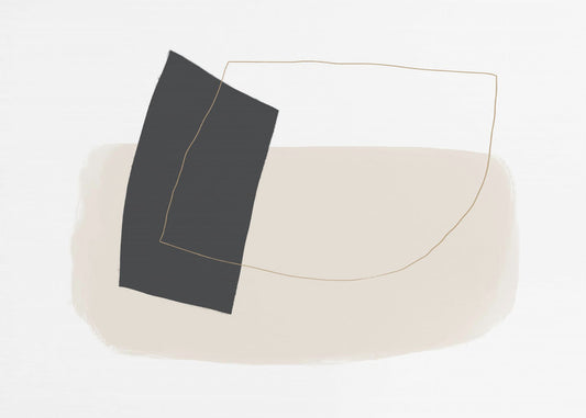 Geometric Shapes and Simple Lines in Neutral Tones | Canvas