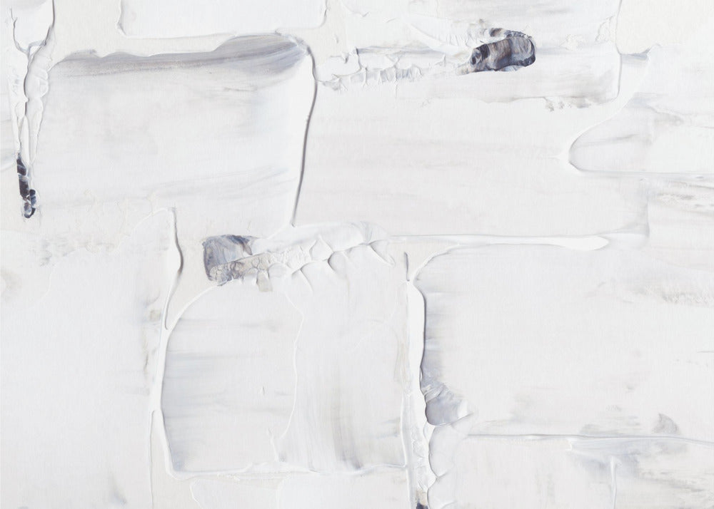 Textured White Canvas with Subtle Shades of Gray and Black | Poster